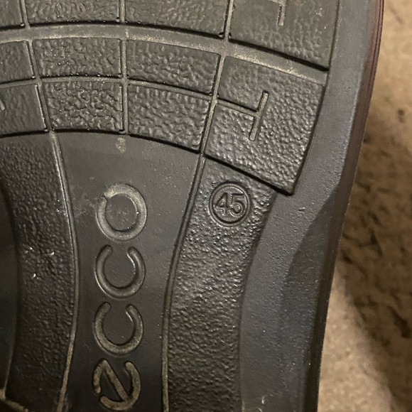 Mens Ecco Brown Leather Lace Up Oxfords Dress Shoes Size 45 11 11.5 - Picture 5 of 5